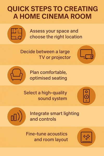 infographic for how to build a cinema room